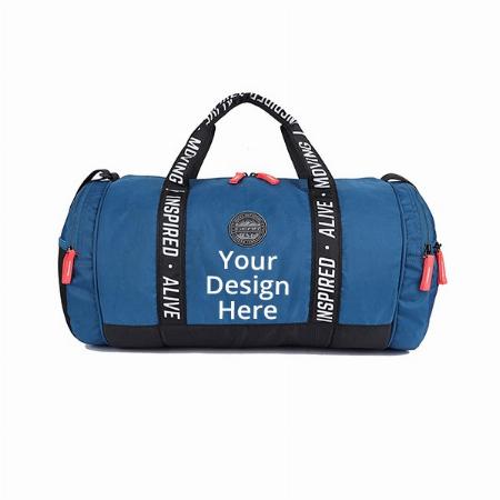 Blue Customized Gear Inspired Alive Moving 34 Liters Travel Duffle Bag (Capacity - 34 Liters, Weight - 340 Grams, Dimensions - 50 cm x 26 cm x 26 cm)
