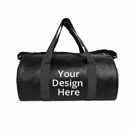 Black Customized Sports Gym Bag with Shoulder Strap (Capacity - 23 Litres)