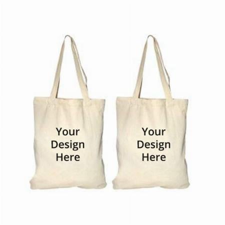 White Customized Reusable Organic Cotton Canvas Fashionable Tote Bag