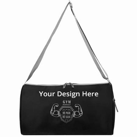 Black Customized TUFFGEAR Workout 23 Litres Duffle Bag