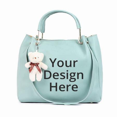 Turquoise Customized Handbags For Women (Combo Of 4)
