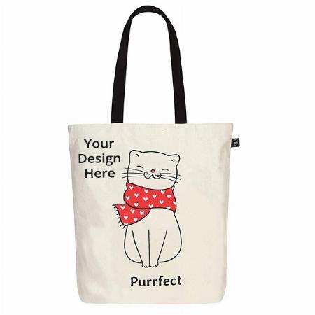 White Customized Canvas Tote Bag for Shopping