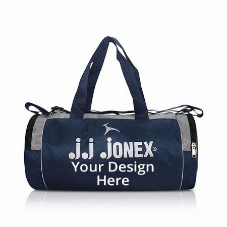Navy Grey Customized Outdoor Gym Bag (Dimensions - Width 46 cm, Height 22 cm, Depth 22 cm, Capacity - 25 L)