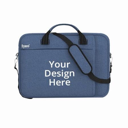 Blue Customized Sleek Light Laptop Notebook Shoulder Briefcase Bag for 11" to 15.6" Inches Laptop