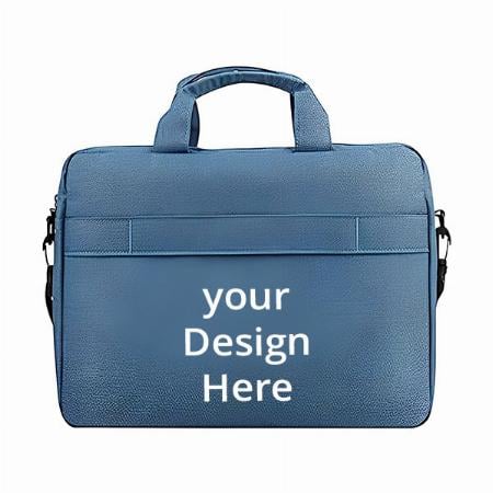 Blue Customized 15.6 inch (39.6cm) Laptop Shoulder Messenger Sling Office Bag, Water Repellent Fabric