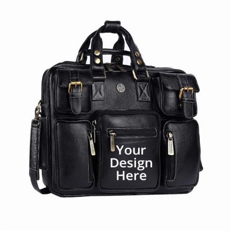 Black Customized Laptop Messenger Bag