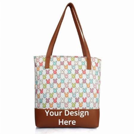 Bunny Design Customized Women's Multicolored Tote Hand Bag
