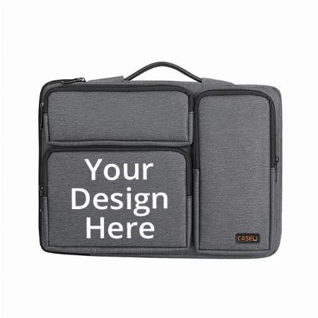Dark Grey Customized 14 inch 360 Degree Protective 3 Pocket Laptop Bag