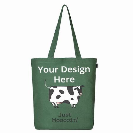 Green Customized Canvas Tote Bag for Women