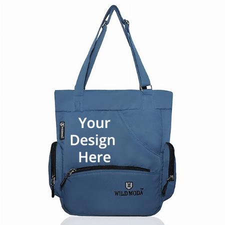 Blue &amp; Black Customized Women's Shoulder Tote Bag