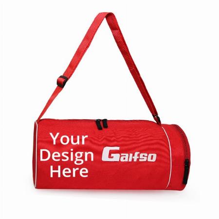 Red and White Customized Gym Bag