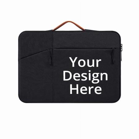 Black Customized 13.6" Laptop Sleeve Case Cover with Handle