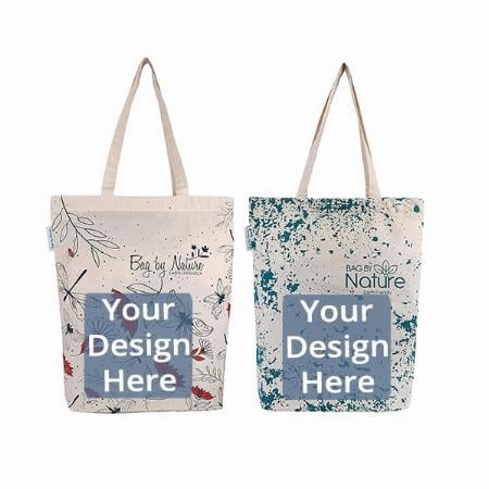 Off White Customized Reusable Ecofriendly Tote Carry Bag (Pack of 2)