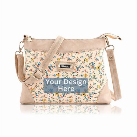 Floral Cream Customized Women's Stylish Handbag
