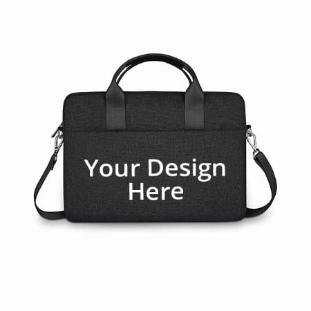 Black Customized Messenger Laptop Bag, Waterproof  (15.6 inch)