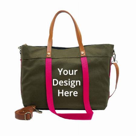 Olive Green Customized Oversized Tote Bag