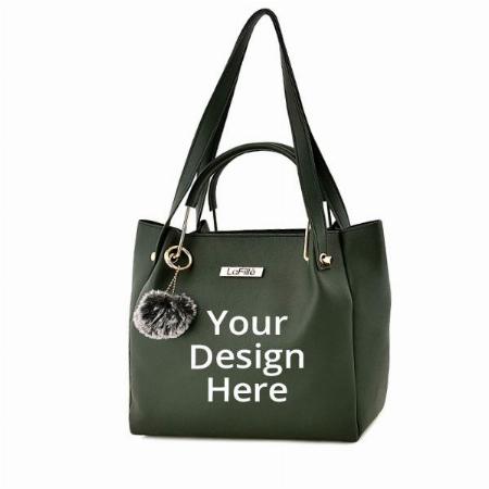 Green Customized Ladies Trendy Handbag