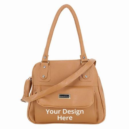Brown Customized Women Handbag