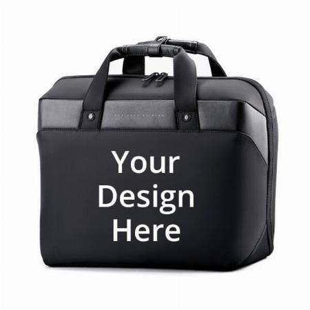 Black Customized Laptop Messenger Bag with USB Fast Charger (Compatibility - 15.6", Dimensions 44 x 33.8 x 7.6 cm)