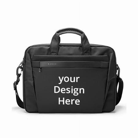 Grey Customized Red Lemon Bange Men's Professional Briefcase Office Handles &amp; Detachable Shoulder Strap, Spacious Pockets, Water-Proof