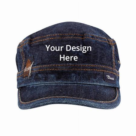 Blue Customized Denim Cap for Men/Women