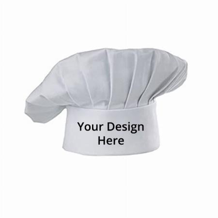White Customized Chef Cap For Kids (5-10 Years)