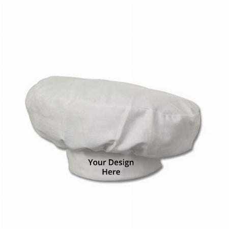 White Customized Solid Chef Cap
