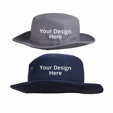 Grey and Blue Customized Hat Pack of 2