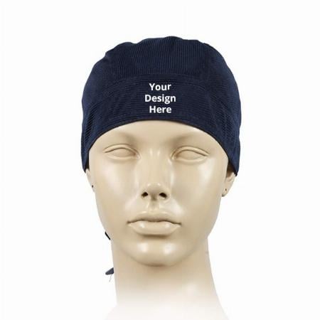 Blue Customized Unisex Sweat Wicking Cooling Helmet Liner Bandana Cap