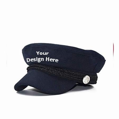Blue Customized Cotton Casquette Cap