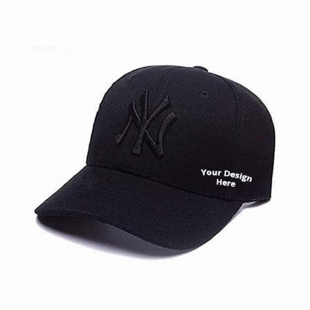 Black Customized Unisex NY Sports Cap