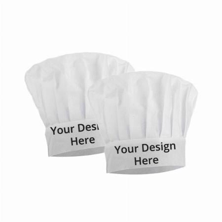 White Customized Adjustable Chef Hat (Pack of 2)