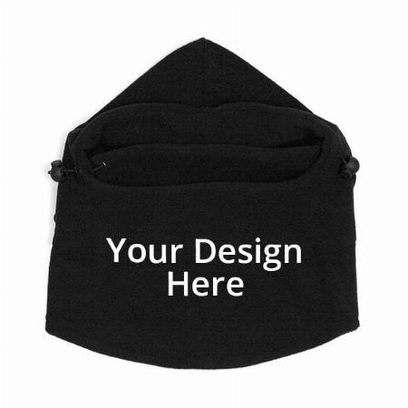 Black Customized Full Cover Winter Cap