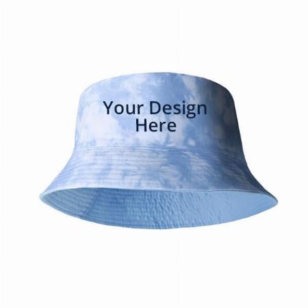 Blue Dyed Customized Bucket Unisex Hat