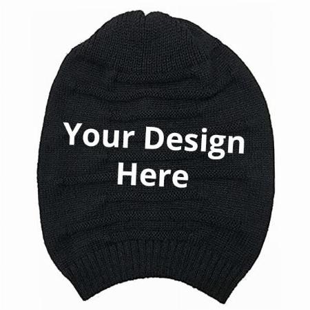 Black Customized Slouchy Cap