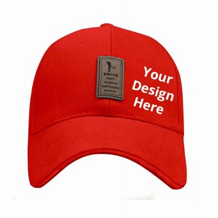 Red Customized Baseball Cap, Free Size