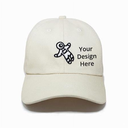Off White Customized Unisex Dad Hat Brushed Cotton Baseball Cap Adjustable Strap with Buckle, Free Size