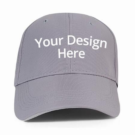 Ash Grey Customized Stylish Solid Colour Snapback Baseball Unisex Cap with Adjustable Buckle (Suitable for Head Size 54-60cm)