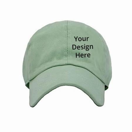 Mint Green Customized Unisex Cotton Cap