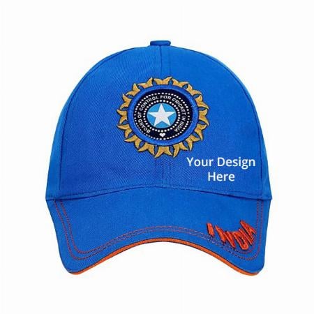 Blue Customized Men and Women Indian Cricket Cap Original Quality, Head Cap for Men