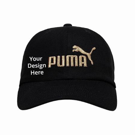 Black Puma Customized Unisex Adult Cap (Free Size)