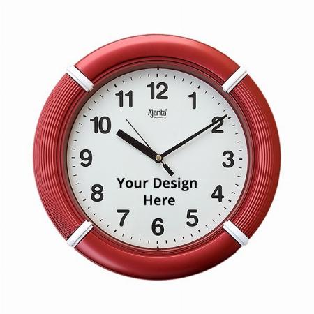 Red Customized Ajanta Wall Clock