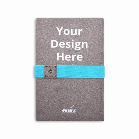 Grey Customized Premium Soft Bound Faux Leather Executive Notebook Diary 2022 (A5,80 GSM,192 Undated Ruled Pages)