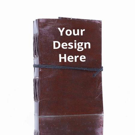 Dark Brown Customized Leather Journal Writing Notebook Handmade Diary, Unlined Paper