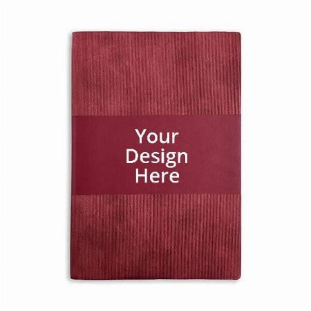 Burgundy Red Customized Executive Diary Notebook, PU Leather, Hard Cover, Ruled, 200 Pages, A5 (8.5"X 5.5" Inches)