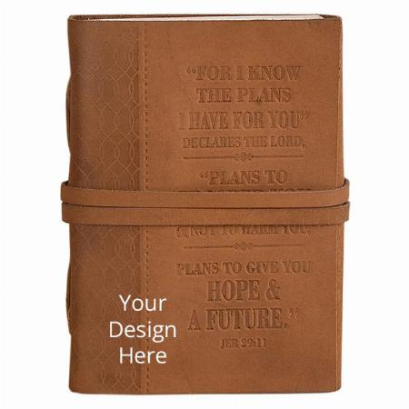 Brown Customized Travel Diary - (200 Pages, 5 x 7 Inches)