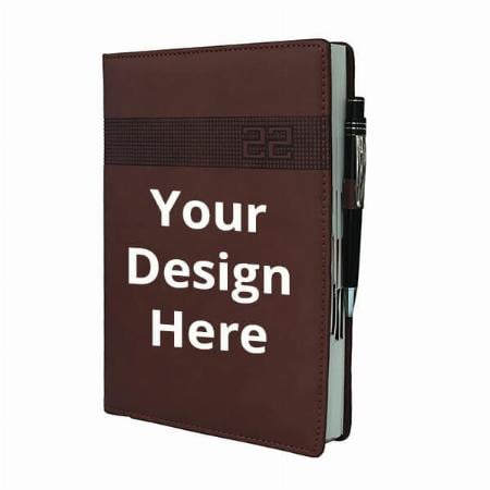 Brown Customized Elegant &amp; Sleek Executive PU Leather Cover Diary, Edition 2022 Year Planner