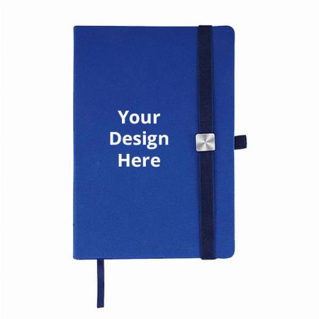 Blue Customized Executive 2023 Diary with Pen Loop | A5 | Undated | Hard Bound | 80 GSM | 192 | PU (Faux Leather)