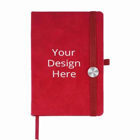 Red Customized Premium Executive 2023 Diary with Pen Loop | A5 | Hard Bound | 192 Ruled Pages | 80 GSM | PU Leather