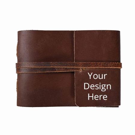 Brown Customized Leather Sketchbook Unruled A5 for Artist Leather Diary  (7.5x5.5)